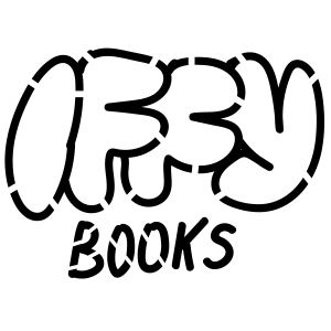 Black-and-white design for a stencil of the Iffy Books logo