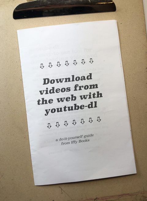Zine cover: Download videos from the web with YouTube-dl