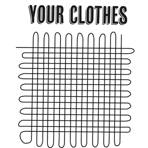 Zine cover with a grid pattern and the following text: How to darn your clothes: A do-it-yourself guide from Iffy Books