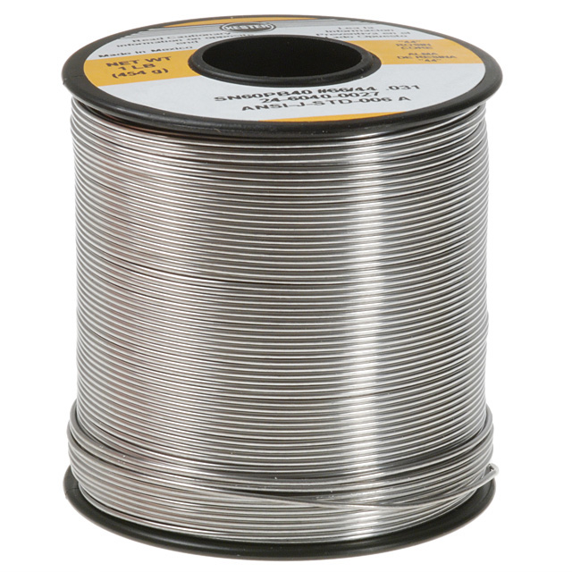 A large spool of solder